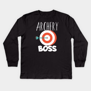 Archery boss Kids Long Sleeve T-Shirt